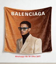 Balenciaga Sunglasses Print Fleece Throw Blanket BA446